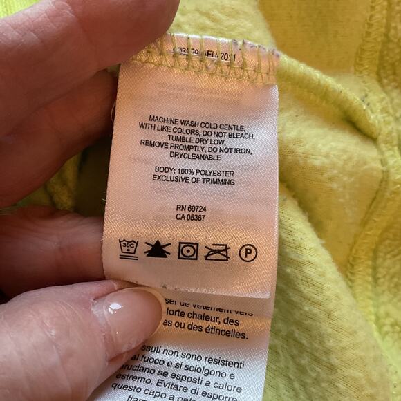 Columbia Lime Fleece Long Sleeve Cord to Cinch Waist Jacket W/ Zip Pockets S - Picture 6 of 7